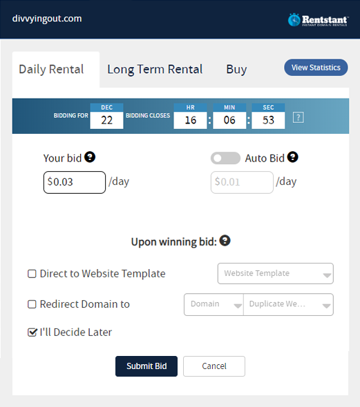 Bidding-option-rentstant